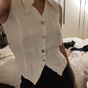 Vintage button up tank